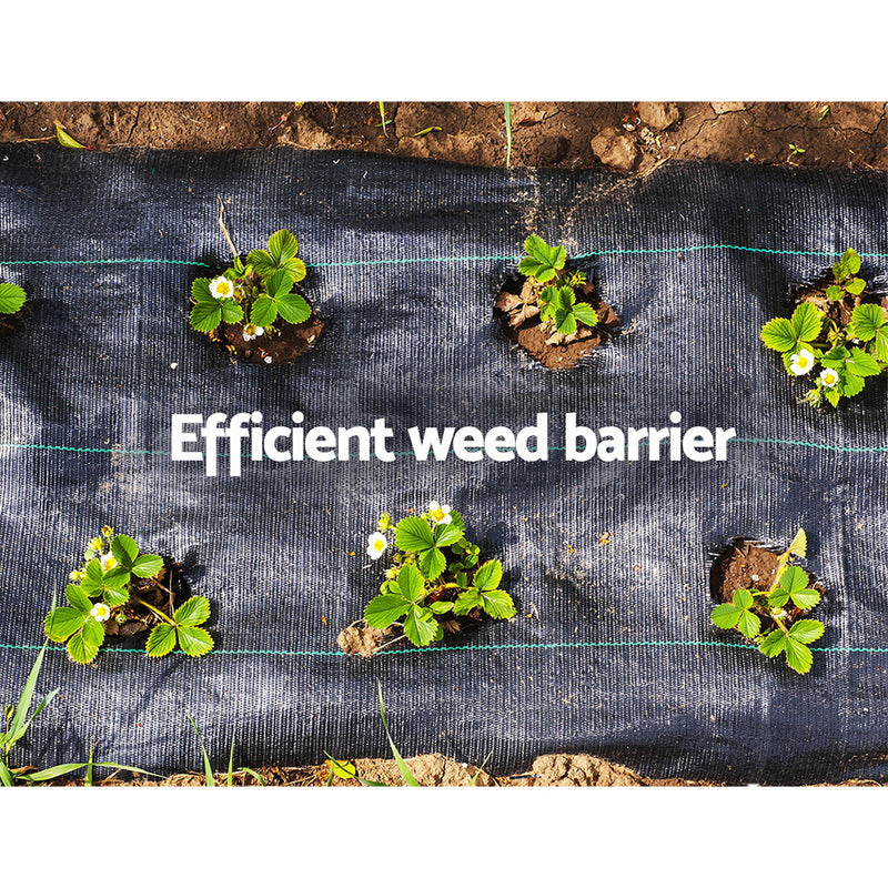 1.83m X 100m Weedmat Weed Control Mat Woven Fabric Gardening Plant PE
