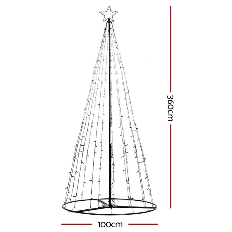 Jingle Jollys Christmas Tree 3.6M 400 LED Christmas Xmas Trees With Lights