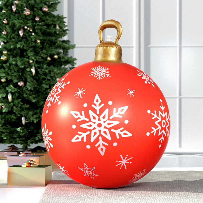 Jingle Jollys Christmas Inflatable Ball 60cm Decoration Giant Bauble Red
