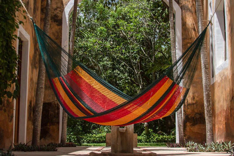 Mayan Legacy Jumbo Size Cotton Mexican Hammock in Imperial Colour