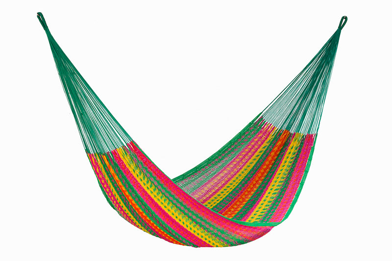 Mayan Legacy Jumbo Size Outdoor Cotton Mexican Hammock in Radiante Colour