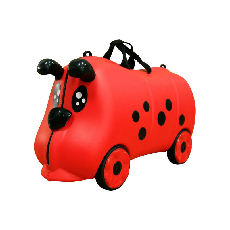 Lenoxx Kids/Children 18L Travel Cabin Luggage Trolley Ride On Wheel Suitcase Red